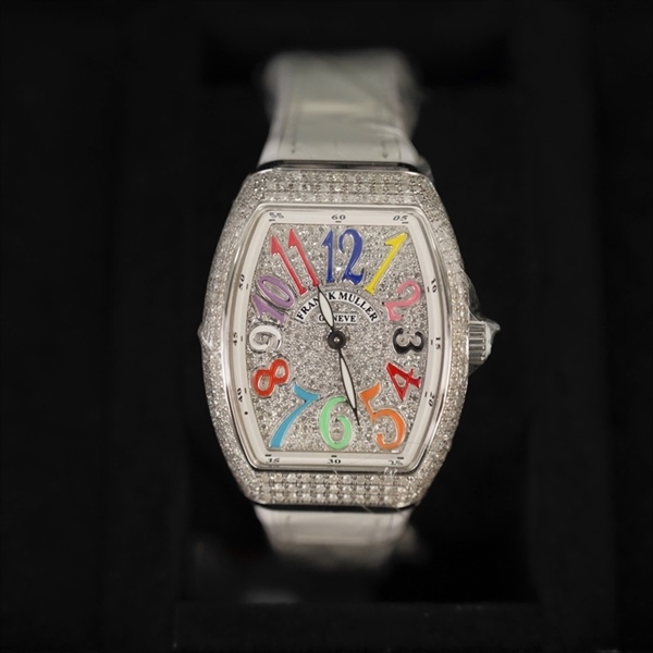 Đồng hồ Franck Muller 12 số màu dây trắng (No2120) sz32 +