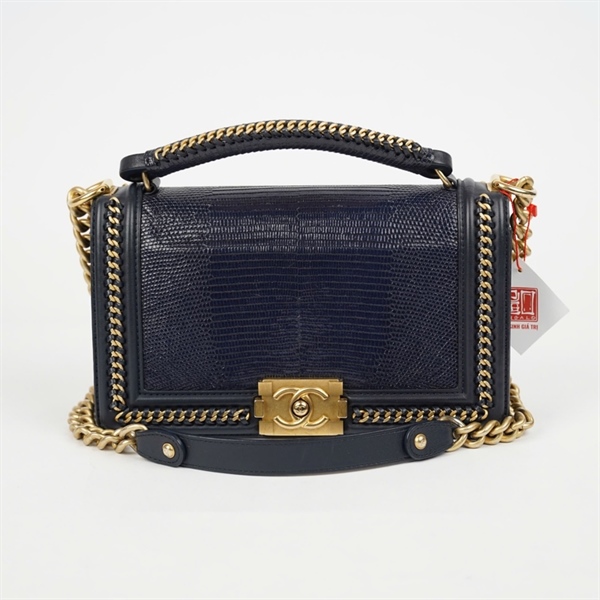 Túi Chanel Boy xanh đậm (26571329) sz25+