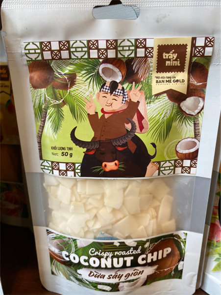 Ban Me dừa sấy giòn カリカリの乾燥ココナッツ