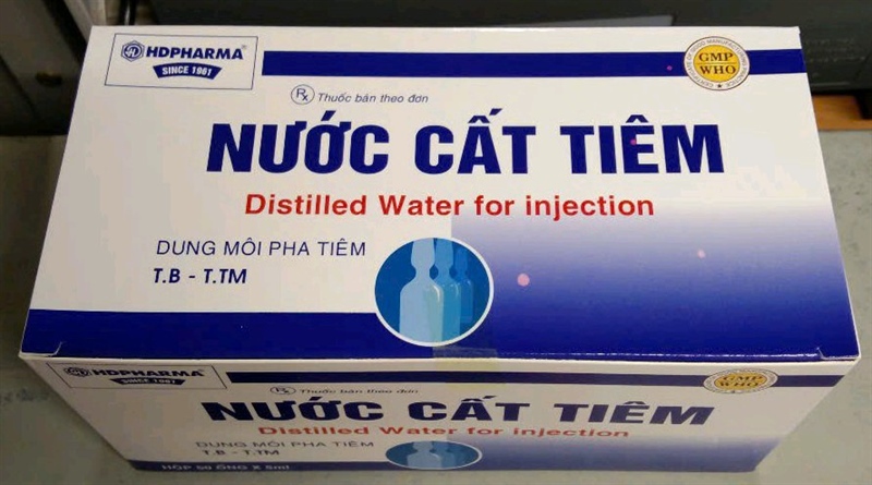 Nước cất tiêm 5ml K/20h/50ống (CB) HDPharma-Việt Nam