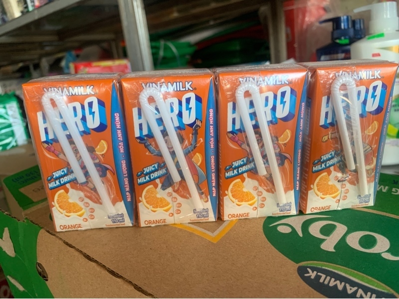 Sữa chua uống tiệt trùng Hero vinamil Hương cam 110ml_thung12_190k