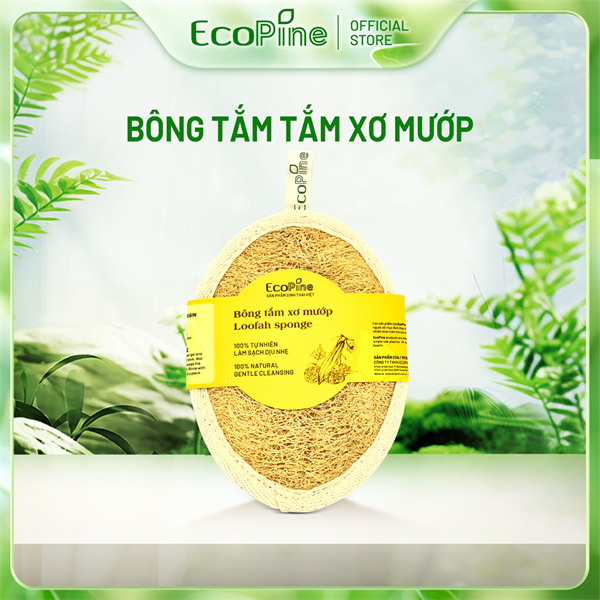 Bông Tắm Xơ Mướp Hình Oval - Size M - Làng Mướp