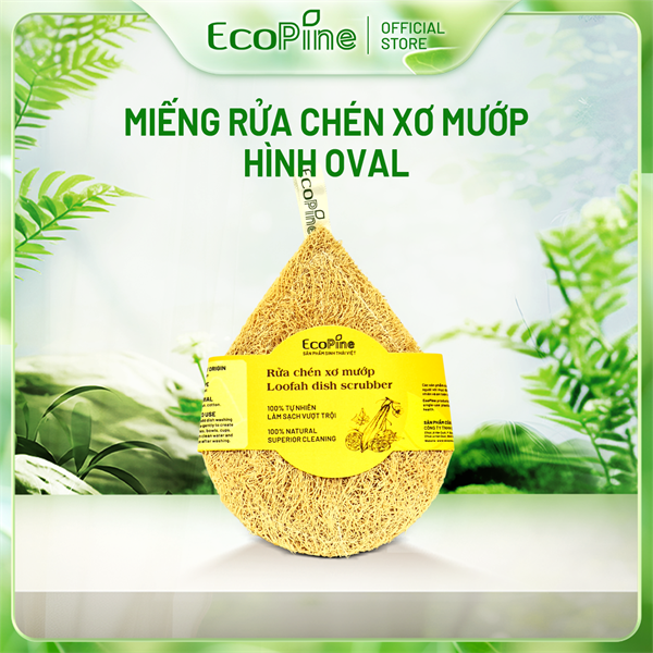 Miếng Rửa Chén Xơ Mướp Hình Giọt Nước - Size S - Làng Mướp
