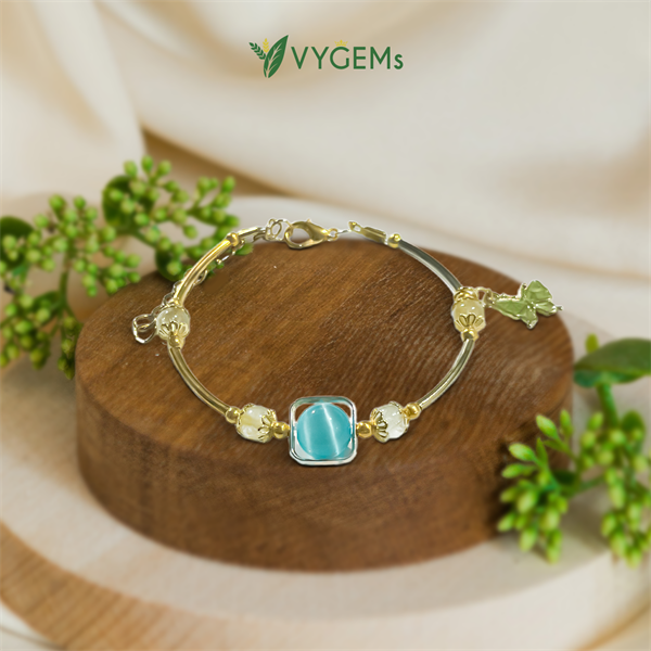 Vòng tay handmade VYGEMs VG03 - Xanh Ngọc