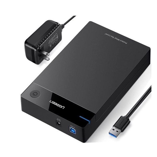 Thiết bị đựng ổ cứng 3.5 inch, dùng để kết nối ổ cứng sata với máy tính qua cổng usb, kèm dây cáp Ugreen ( 50422)