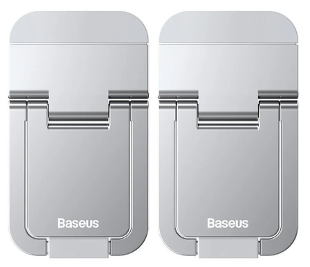 Đế Tản Nhiệt Đa Năng (Bạc) Siêu Nhỏ Gọn Cho Laptop Baseus Slim Laptop Kickstand (Bộ 2 cái, Kim loại cao cấp, Xếp Gọn)