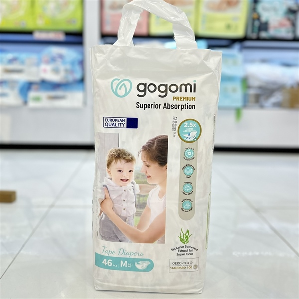Tã dán Gogomi Premium M 46 Miếng
