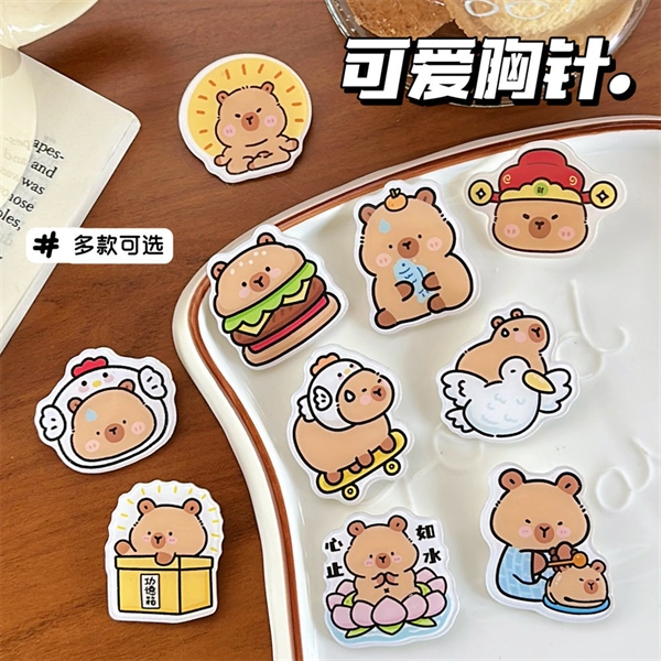 Pin cài huy hiệu Capybara