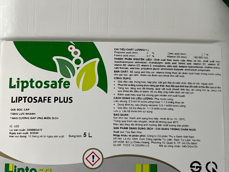Liptosafe Giaỉ độc gan thận cấp 5lít