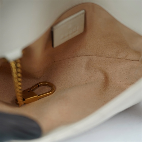 Túi GG Marmont trắng (476433-525040) sz16 (BQ) KG+