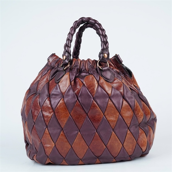 Túi Miu Miu Handle nâu pha tím sz38 (HN) KG+