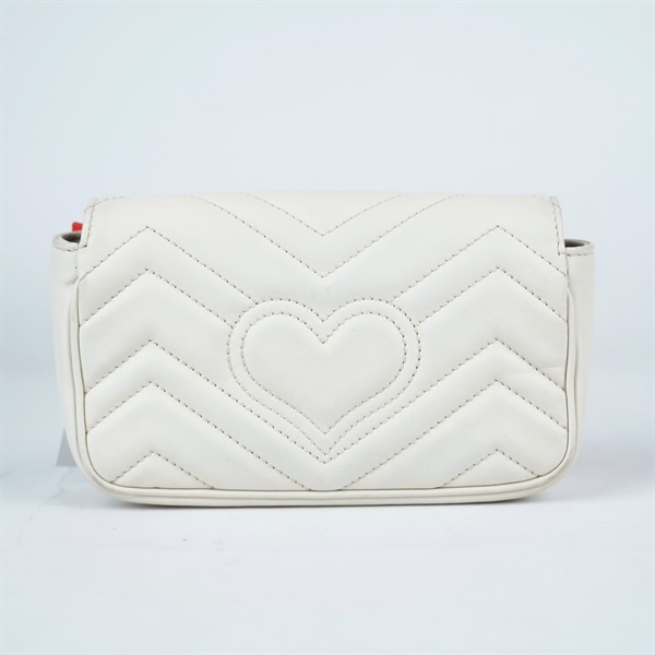 Túi GG Marmont trắng (476433-525040) sz16 (BQ) KG+