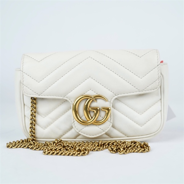 Túi GG Marmont trắng (476433-525040) sz16 (BQ) KG+