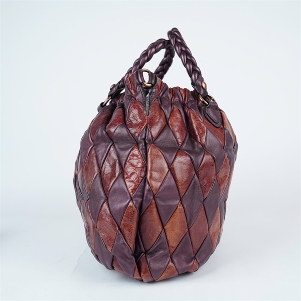 Túi Miu Miu Handle nâu pha tím sz38 (HN) KG+