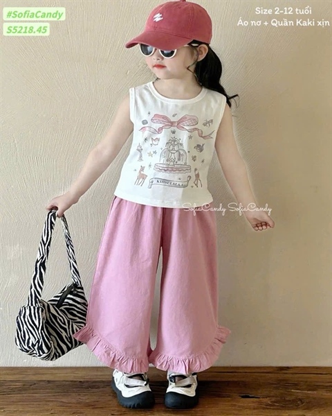 Set BG M5218 áo TR/q dài hồng