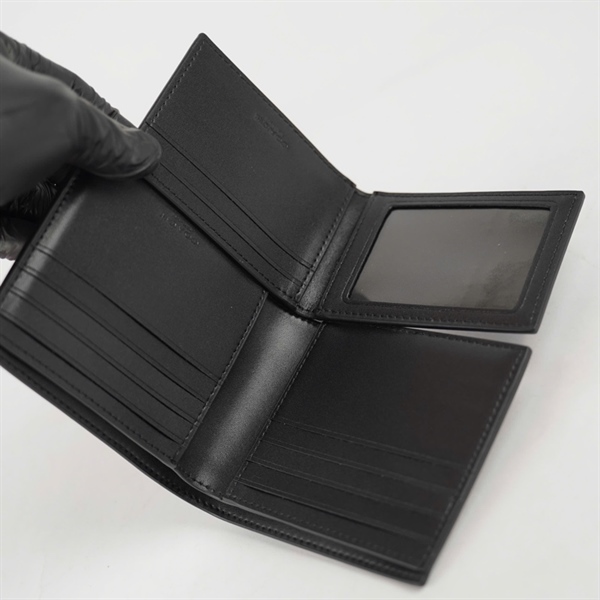 Ví Coach nam đen in hình cam +