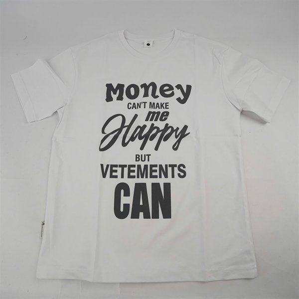 Áo thun trắng in chữ Money 2XL KG+