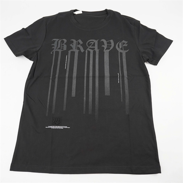 Áo thun đen in chữ Brave 2XL KG+