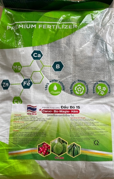 TRUNG LƯỢNG ĐẦU BÒ 15 (CANXI-BO-MAGIE-KẼM)
