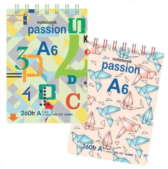 Sổ Lò Xo Kép A6 K.Long 260 Trang TP937