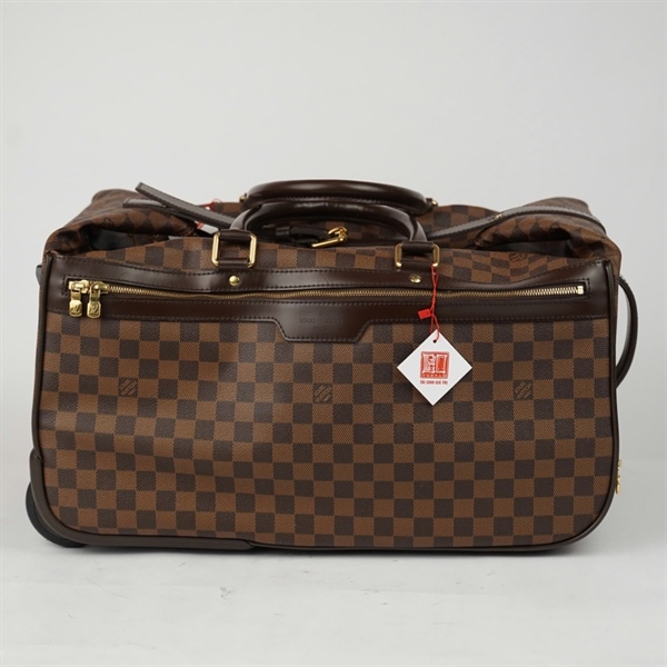 Túi LV du lịch ô vuông nâu kèm ổ+ 2 chìa, tag da sz48 (HV) KG+