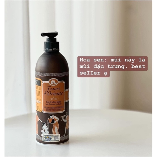 Sữa tắm nước hoa Hoa sen- Tesori D'Oriente Lotus Flowers -500ml ( màu nâu )