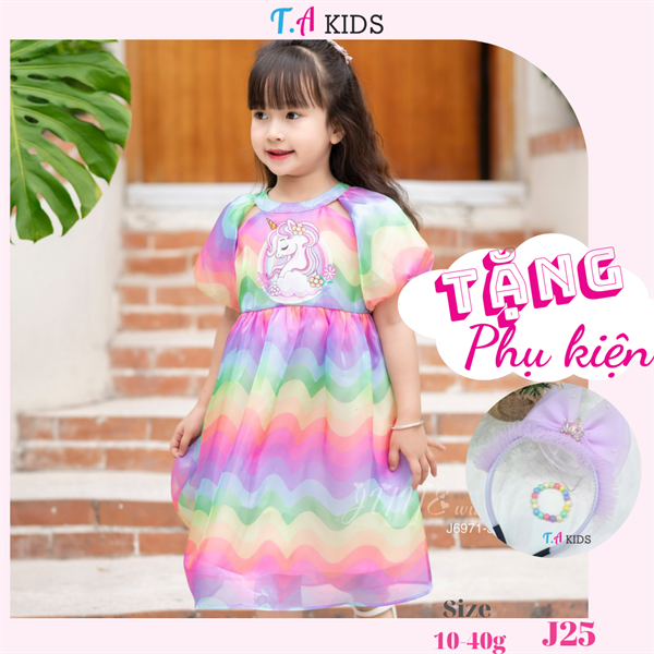 J25 (10-40kg) Váy pony cầu vồng