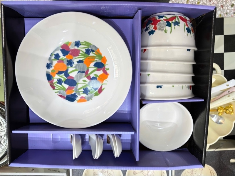 Set 13 Chi Tiết Chén Sứ Hình Tulip Tím ( Thùng 10 )