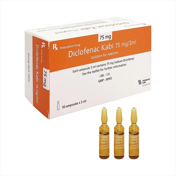 Diclofenac Kabi 75mg/3ml (Hộp 50 ống x 3ml) - Fresenius Kabi