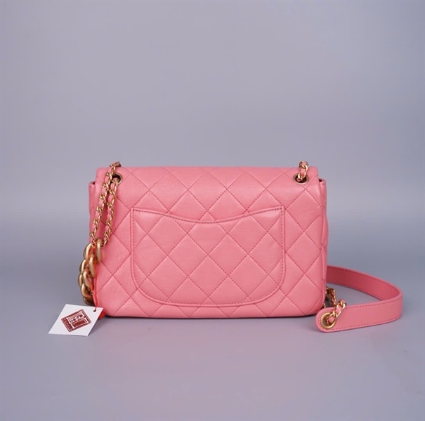 Túi Chanel Classic hồng (J7K6HUX3) có lót form sz24 +