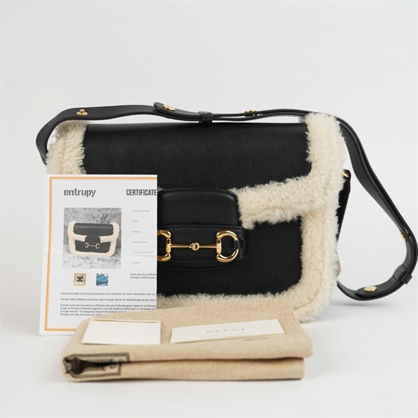 Túi GG 1955 đen viền bông (E041098575) sz24 +