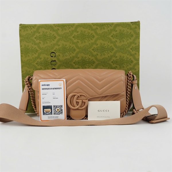 Túi GG Marmont nude (E040181269) sz26 +