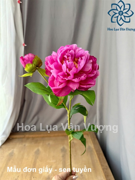 Mẫu đơn giấy - sen tuyền - Hoa cành dài - Hoa Lụa Vân Vượng