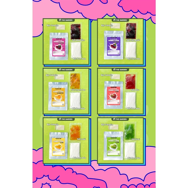 Set panna cotta vị đào