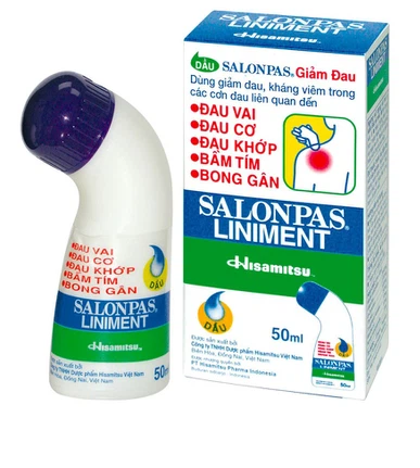 Dầu Salonpas Liniment giảm đau, kháng viêm các cơn đau vai, đau cơ (50ml)