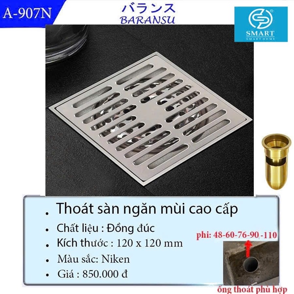 Thoát sàn ngăn mùi cao cấp A-907N