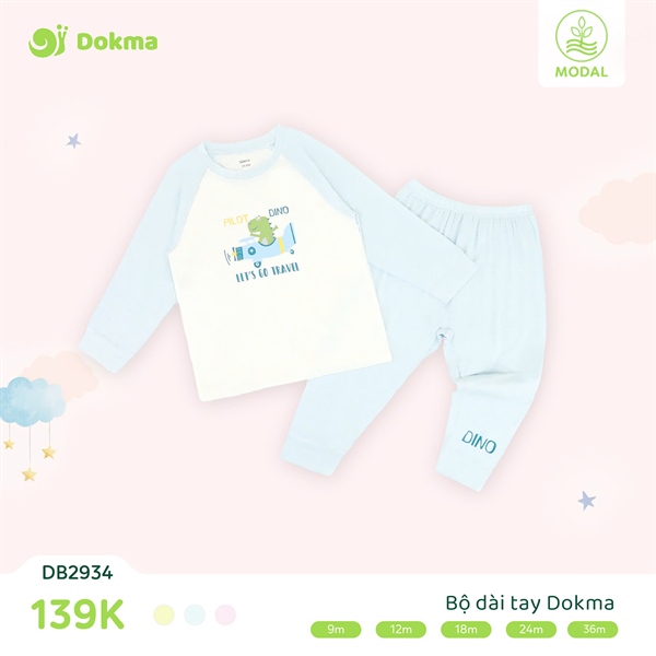 DB2934 - 9M/3Y Bộ dài tay HT