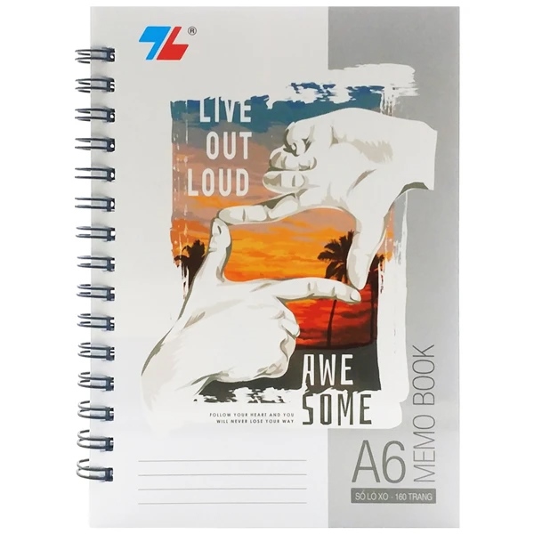 Sổ Lò Xo A6 Kẻ Ngang 160 Trang 70gsm - Thiên Long MB-003 L5