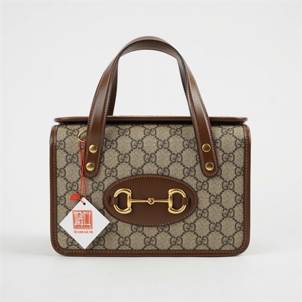 Túi GG Handle xám (645453-486628) sz23 (HT)+