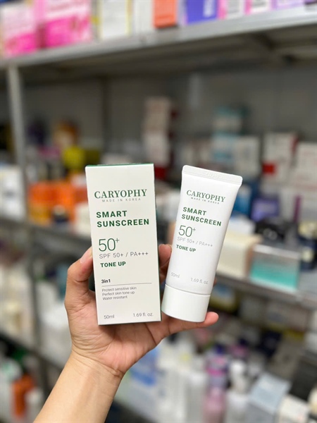 Kem chống nắng nâng tone ngừa mụn caryophy smart suncreen tone up 50ml