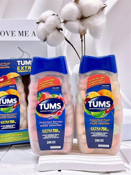 Viên ngậm trị đau dạ dày Tums 200 viên - Cam( date 12/29)