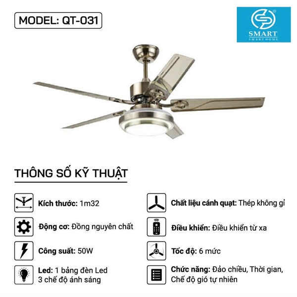 Quạt trần MODEL: QT-031