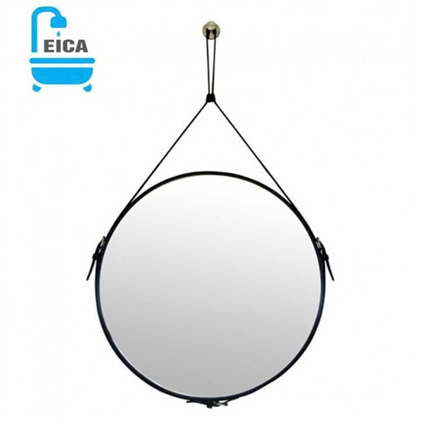 Gương Tròn Dây Da Đen Nhà Tắm LEICA LC PK36