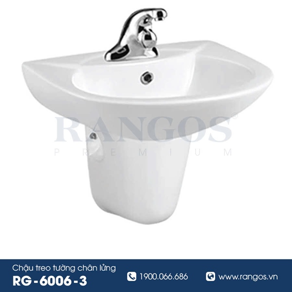 Chậu rửa lavabo chân lửng Rangos RG-6006-3