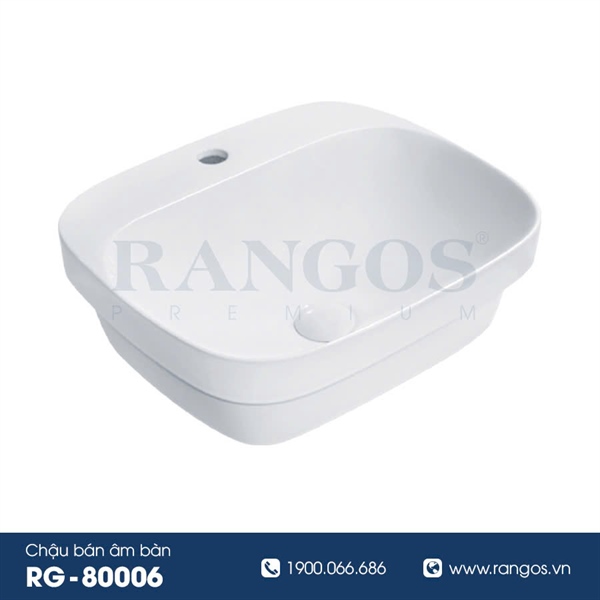 Chậu rửa lavabo bán âm bàn Rangos RG-80006