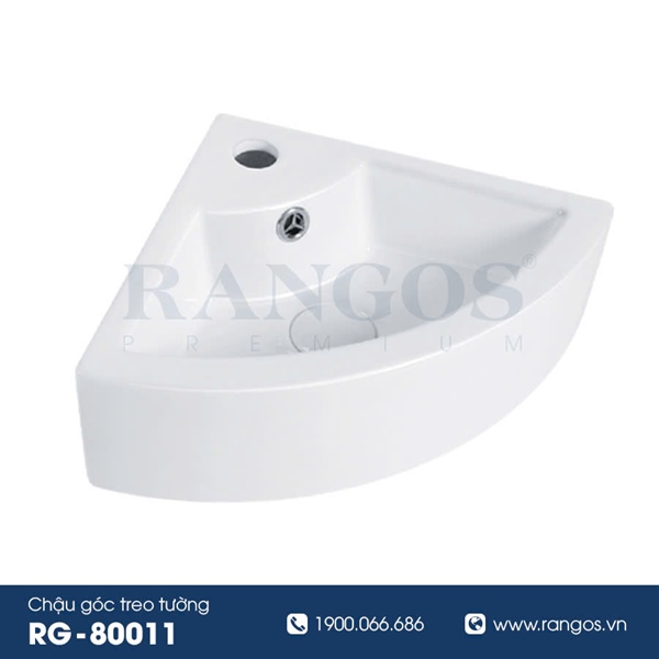 Chậu rửa lavabo treo góc tường Rangos RG-80011