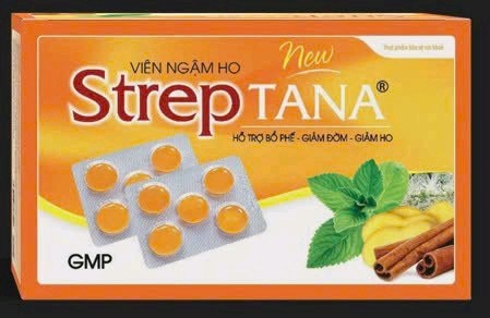 Viên ngậm ho Streptana (Hộp 20 vỉ x 5 viên) - Tanaphar