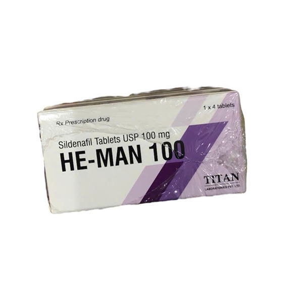 Tăng cường sinh lý He-Man 100 Titan (Hộp 1 vỉ x 4 viên) - Ấn Độ