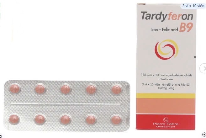 Tardyferon B9 (H*3vỉ*10viên) - Pháp