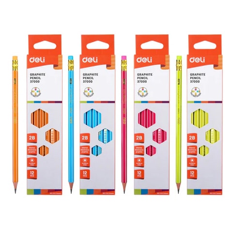 Hộp bút chì Deli 37000 12 chiếc